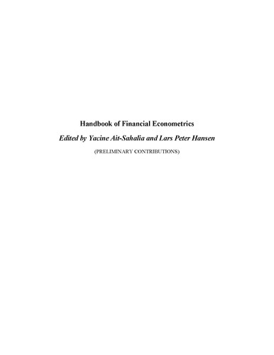 Handbook of financial econometrics tools and techniques