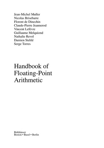 Handbook of floating-point arithmetic