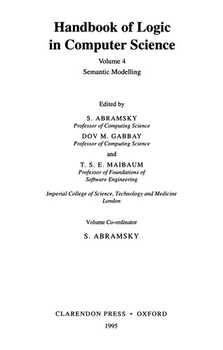 Handbook of Logic in Computer Science