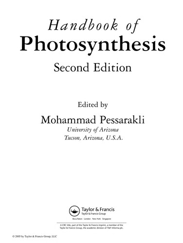 Handbook of photosynthesis