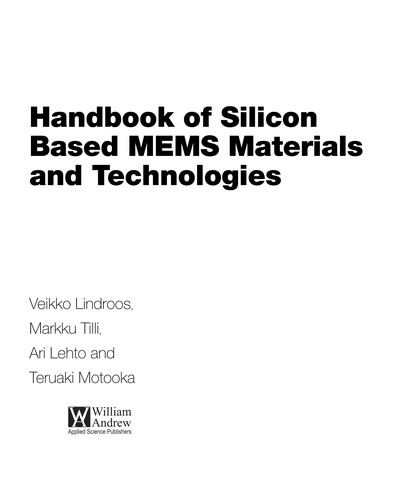 Handbook of silicon based MEMS