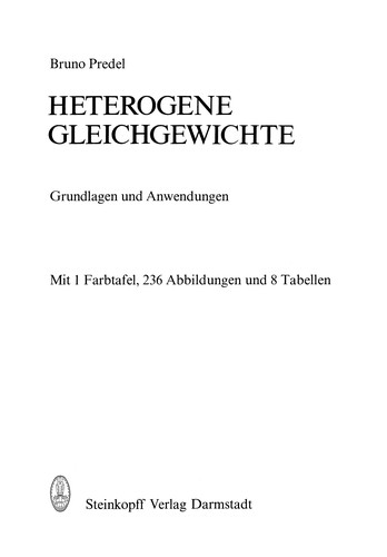 Heterogene Gleichgewichte