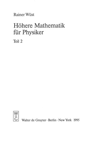 Hohere Mathematik Fur Physiker