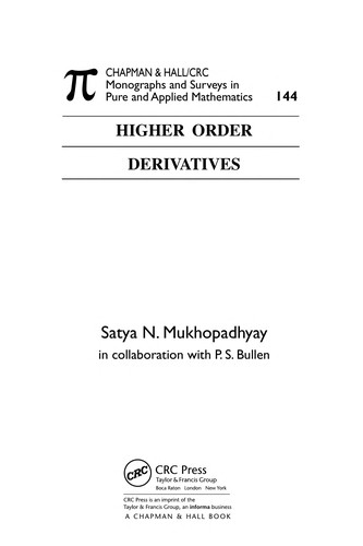 Higher order derivatives