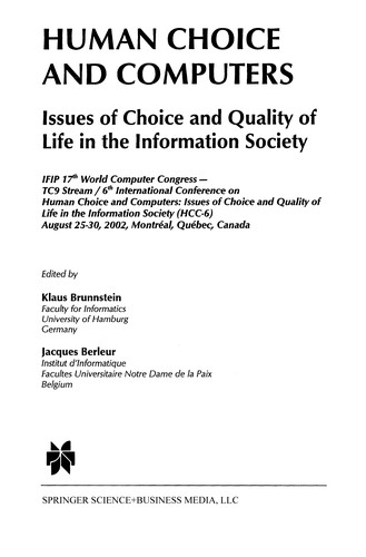 Human Choice and Computers