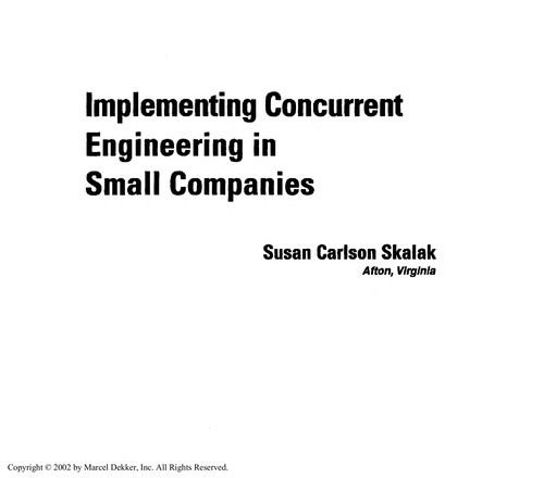Implementing concurrent engineering in small companies