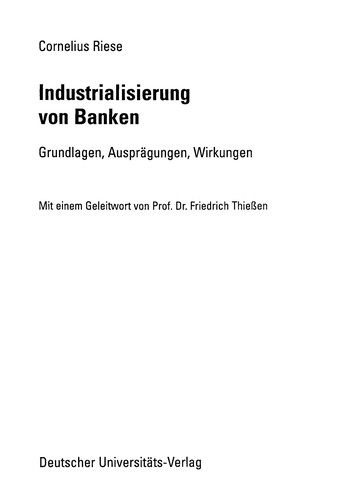 Industrialisierung von Banken