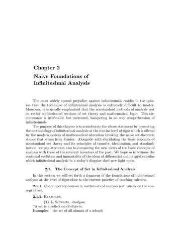 Infinitesimal analysis