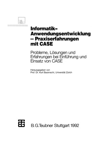 Informatik- Anwendungsentwicklung -- Praxiserfahrungen