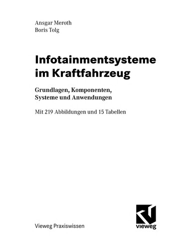Infotainmentsysteme im Kraftfahrzeug