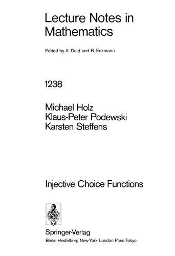 Injective choice functions