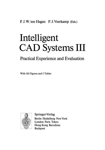 Intelligent CAD Systems III