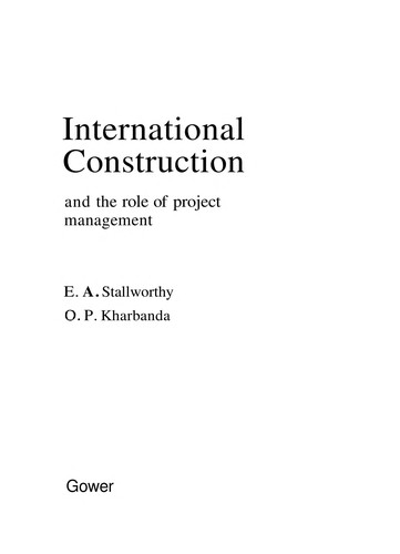 International construction and the role of project management
