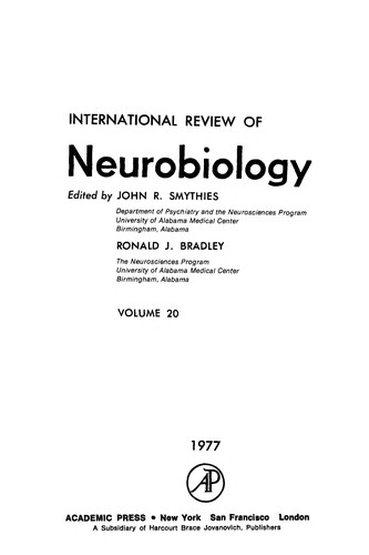 International Review of Neurobiology, 20