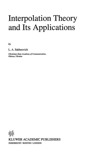 Interpolation Theory and Its Applications