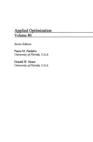 Introduction to Applied Optimization