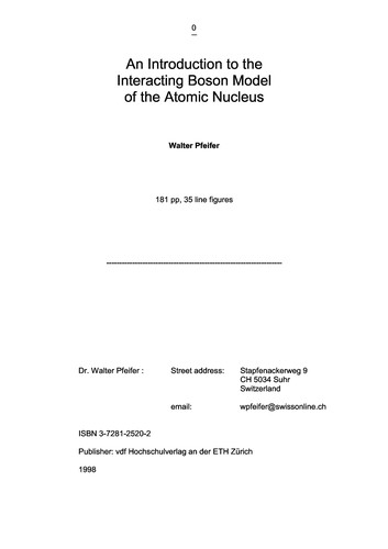 An introduction to the interacting Boson model of the atomic nucleus