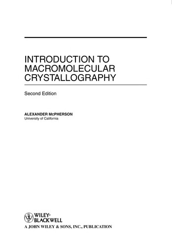 Introduction to macromolecular crystallography