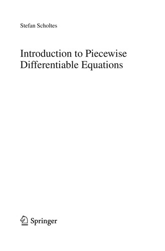 Introduction to Piecewise Differentiable Equations