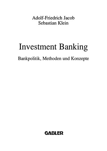 Investment Banking