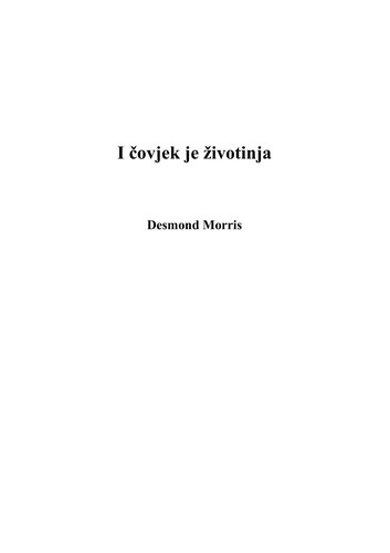 I čovjek je životinja