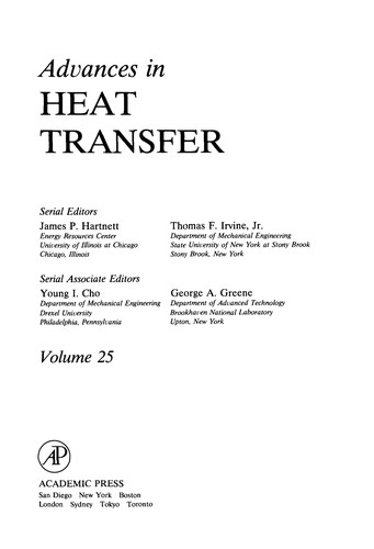 Advances in Heat Transfer, 25