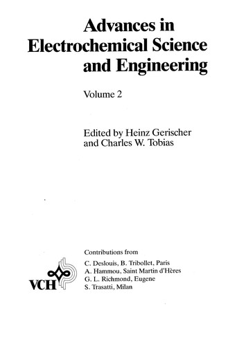 Advances in Electrochemical Science and Engineering