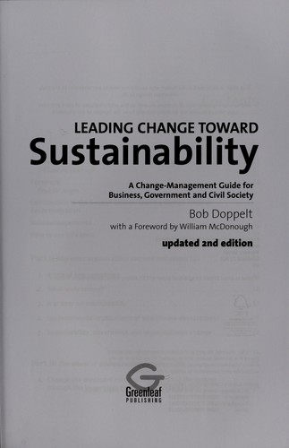 Leading change toward sustainability