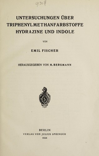 Untersuchungen über Triphenylmethanfarbstoffe, Hydrazine und Indole
