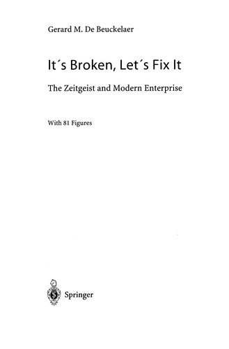 It's Broken, Let's Fix It