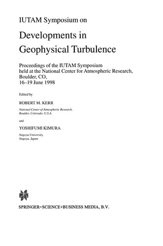 IUTAM symposium on developments in geophysical turbulence