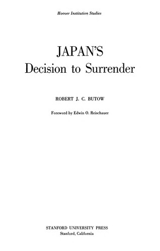 Japan's decision to surrender