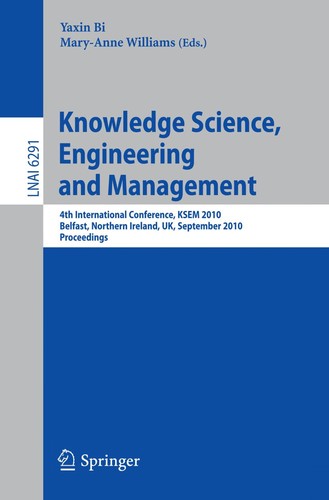 Knowledge science, engineering and management