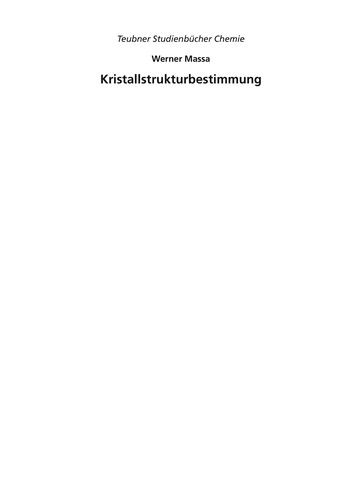 Kristallstrukturbestimmung