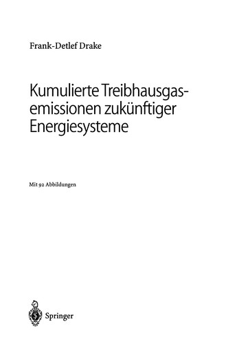 Kumulierte Treibhausgasemissionen zukünftiger Energiesysteme