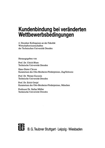 Kundenbindung bei veränderten Wettbewerbsbedingungen