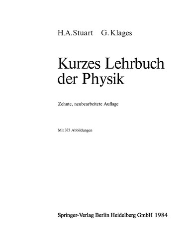 Kurzes Lehrbuch der Physik