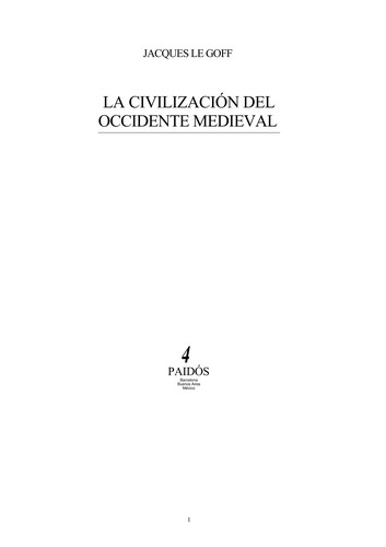 La Civilizacion Del Occidente Medieval