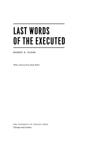 Last words of the executed