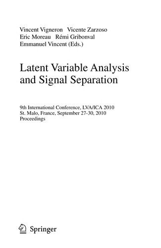 Latent variable analysis and signal separation
