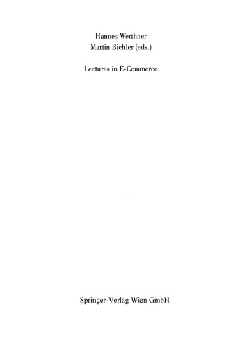 Lectures in E-Commerce