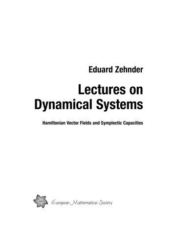 Lectures on dynamical systems