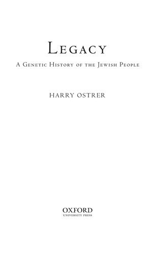 Legacy: a genetic history of the Jewish people