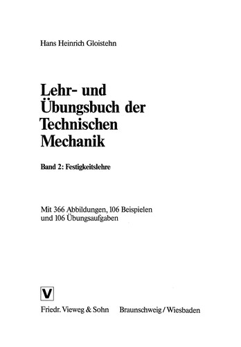 Lehr- und Übungsbuch der Technischen Mechanik