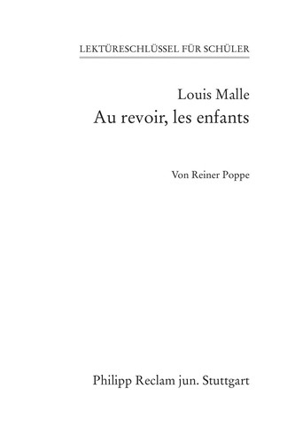 Louis Malle: Au revoir, les enfants