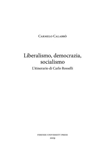 Liberalismo, democrazia, socialismo