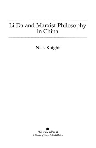 Li Da and Marxist philosophy in China