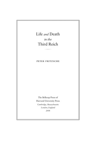 Life and death in the Third Reich