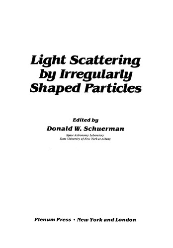 Light Scattering by Irregularly Shaped Particles
