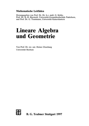 Lineare Algebra und Geometrie